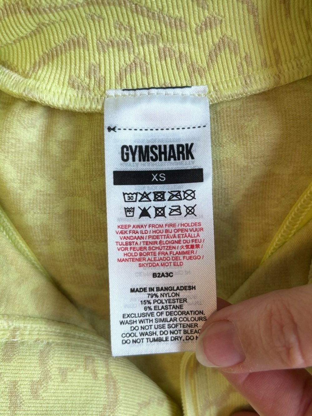 Gymshark Adapt Animal Seamless Crop 1/2 Zip top sz XS - Picture 3 of 6